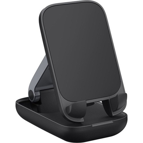 Image of Uchwyt, podstawka, stojak biurkowy Baseus Seashell na telefon, czarny