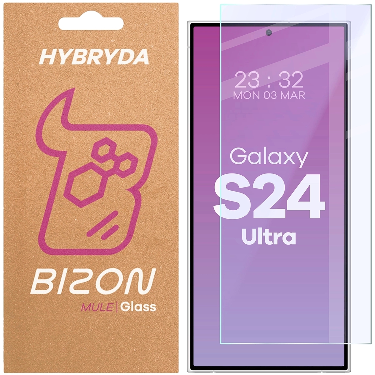 Elastyczne szkło hybrydowe Bizon Hybrid Mule do Galaxy S24 Ultra 5G