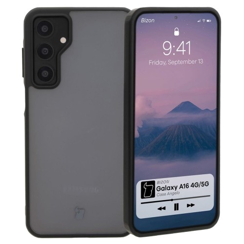 Image of Etui Bizon Case Angelo do Galaxy A16 4G/5G, przydymione z czarną ramką