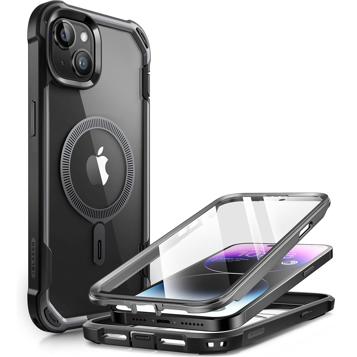 Image of Etui pancerne Supcase i-Blason Ares Mag SP z MagSafe do iPhone 15, czarne