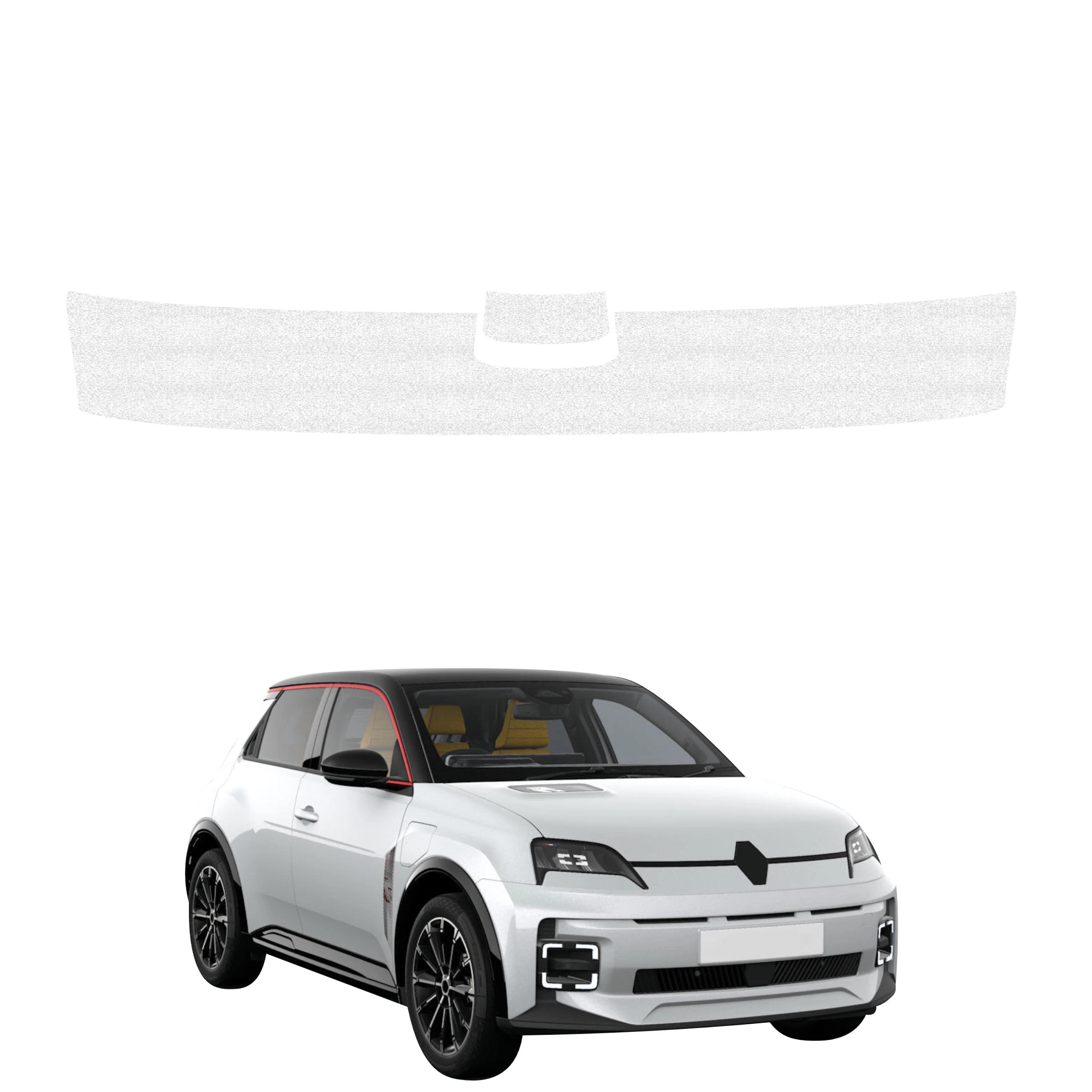2w1 Biała powłoka techniczna Grizz Protector na próg bagażnika Renault R5 (2024-2026)