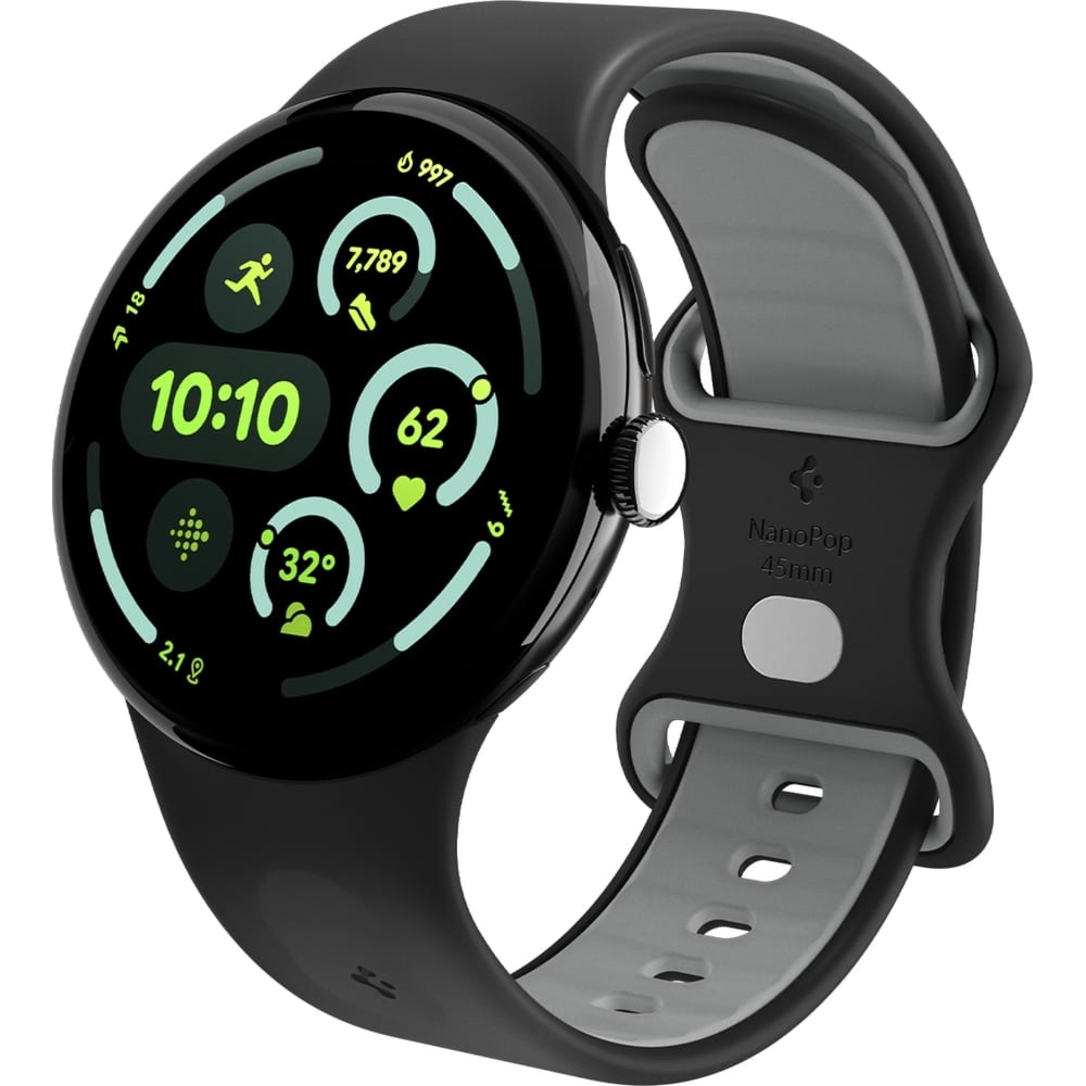 Pasek Spigen Nano Pop do Pixel Watch 4/3 (45 mm), czarno-szary