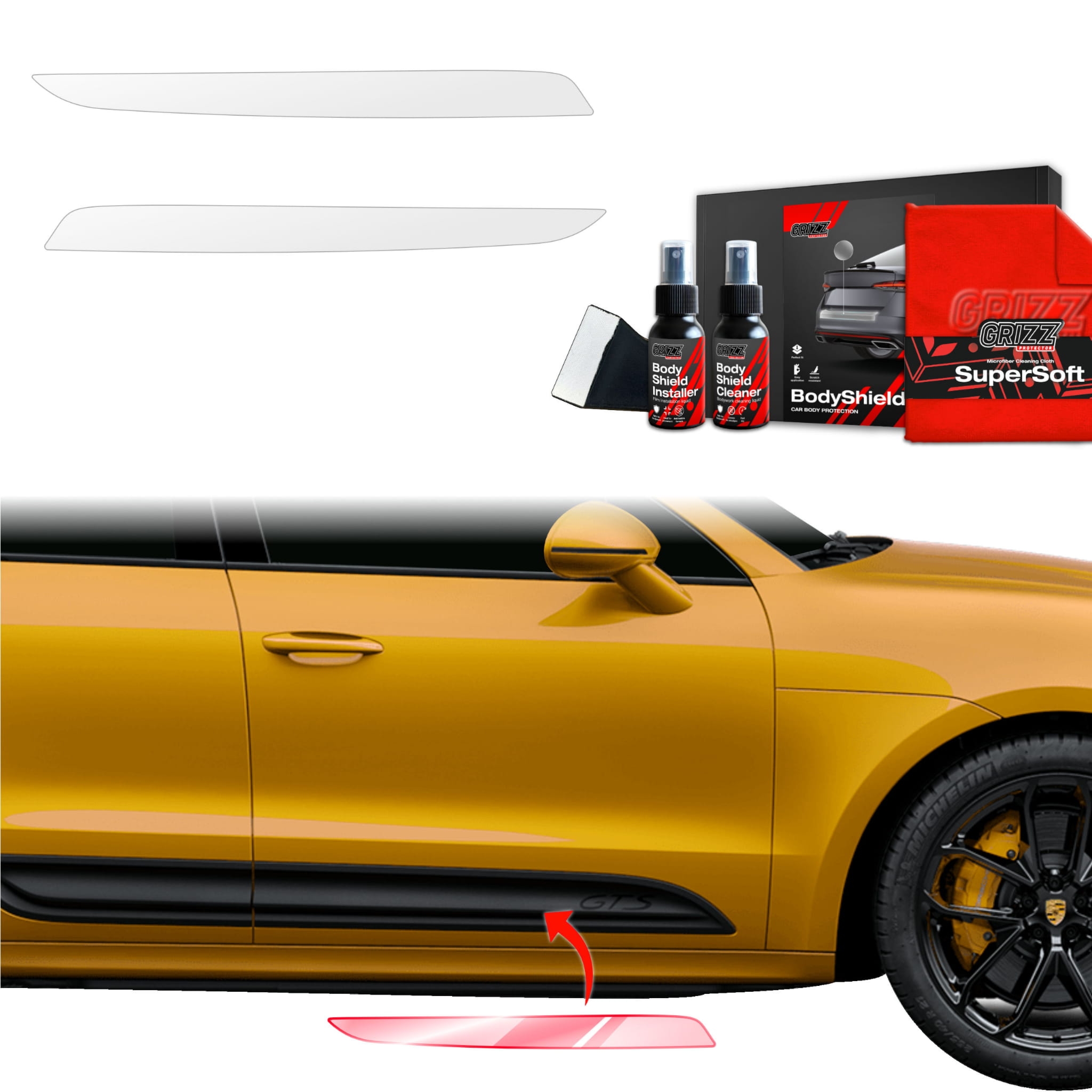 2w1 Folia ochronna na progi Grizz Protector do Porsche Macan GTS (2021-2024)