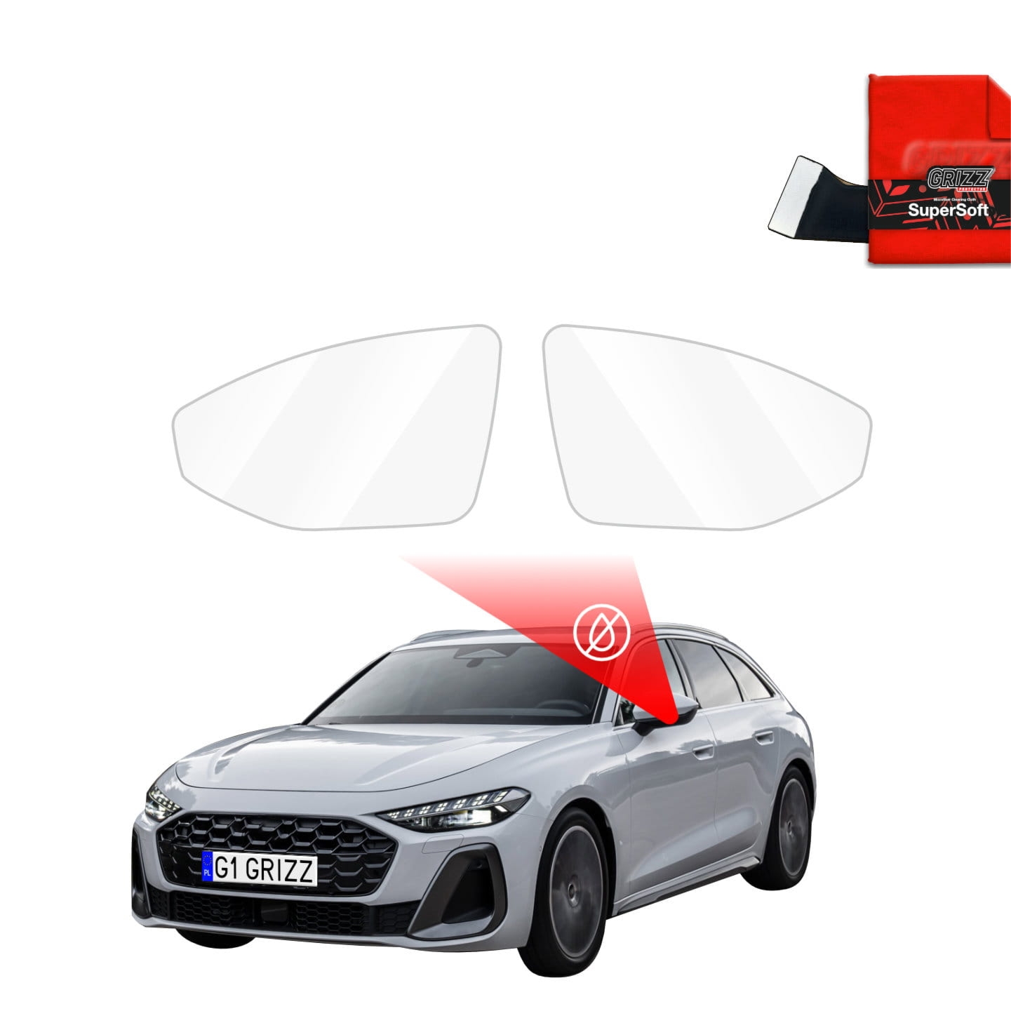 Folia przeciwdeszczowa Grizz Protector na lusterka do Audi A5 B10 Avant (2025-2026)