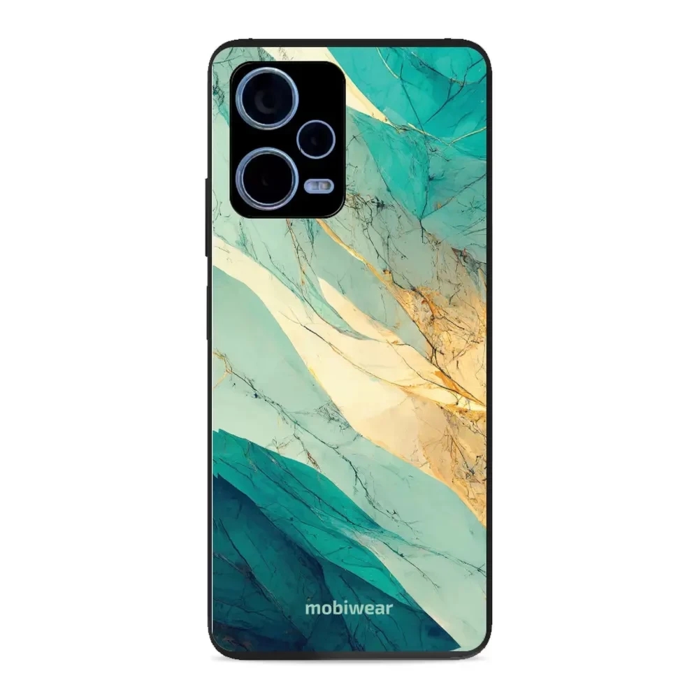 Etui ochronne do Xiaomi Redmi Note 12 Pro+ 5G, Mobiwear Glossy Case, turkusowy marmur