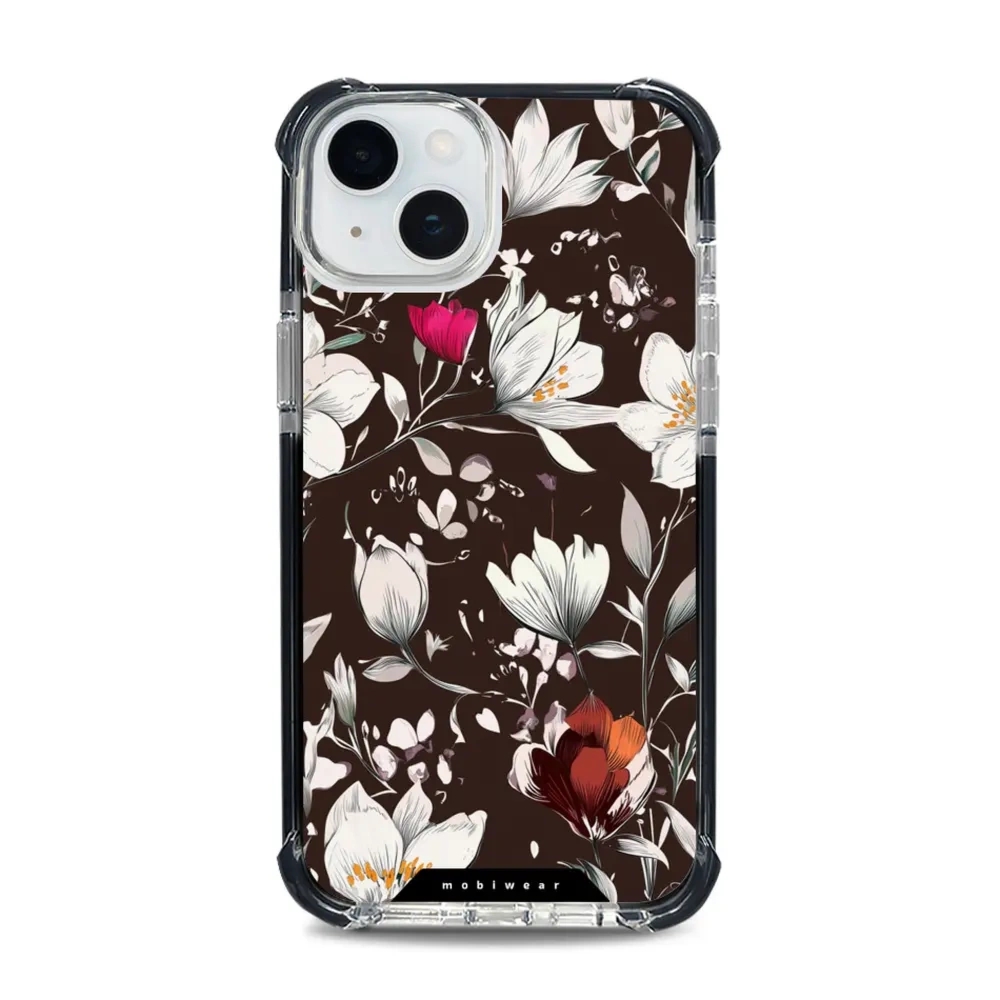 Etui ochronne do iPhone 15 Plus do MagSafe, Mobiwear Elite Bumper, nocny bukiet