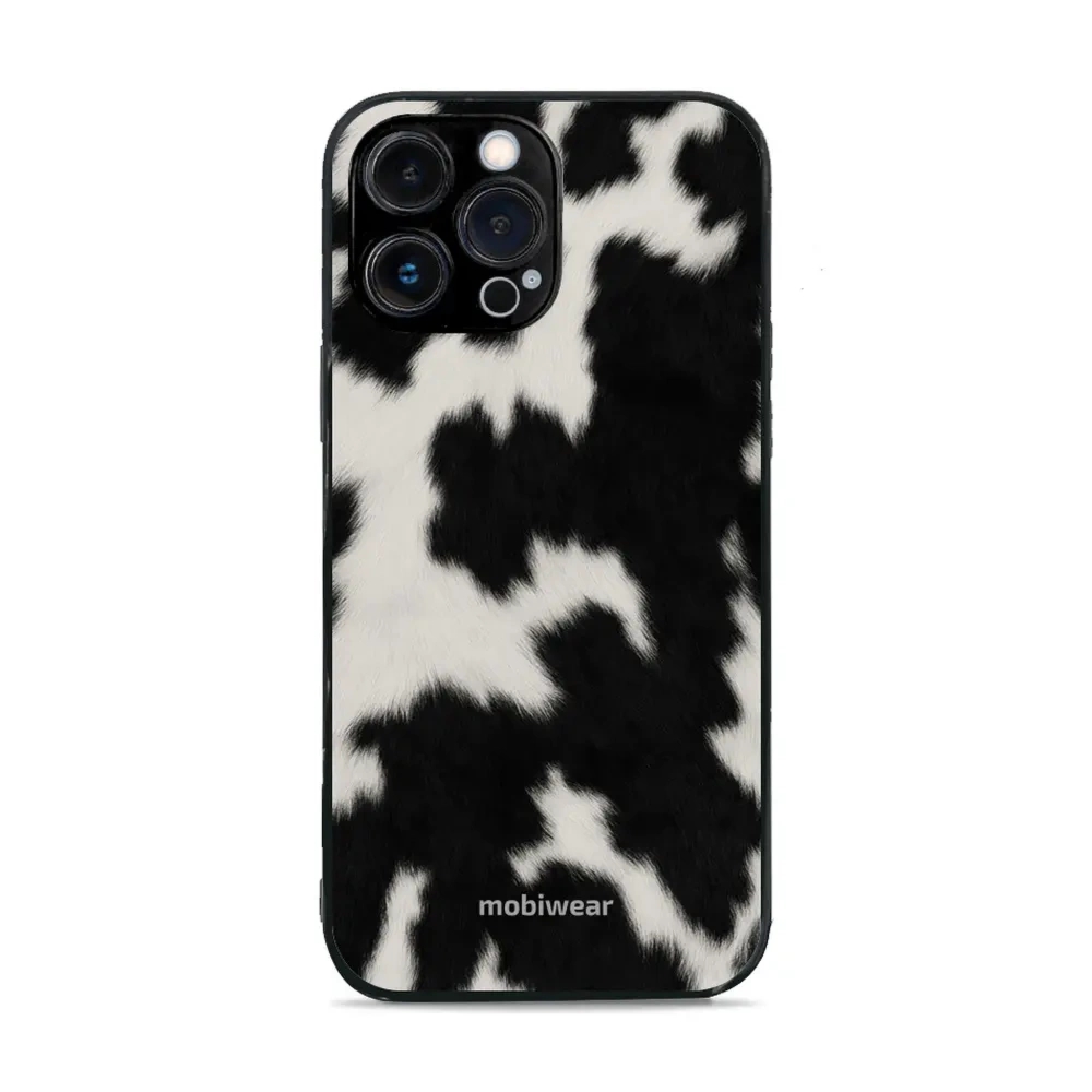 Etui ochronne do iPhone 13 Pro Max, Mobiwear Glossy Case, krowie futerko