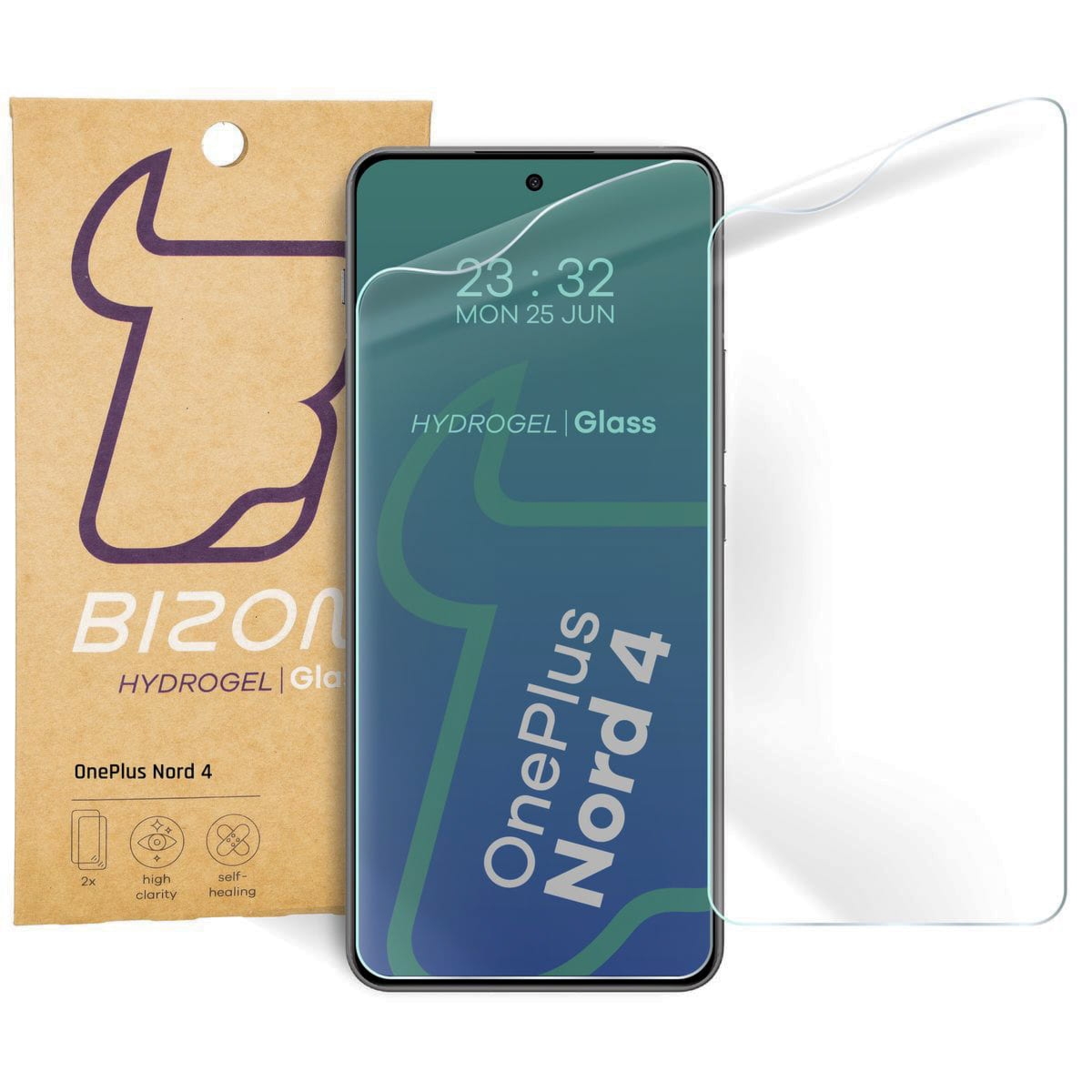 Folia hydrożelowa na ekran Bizon Film Hydrogel Front Duo do OnePlus Nord 4, 2 sztuki