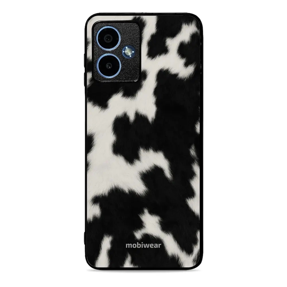 Etui ochronne do Motorola Moto G14, Mobiwear Glossy Case, krowie futerko