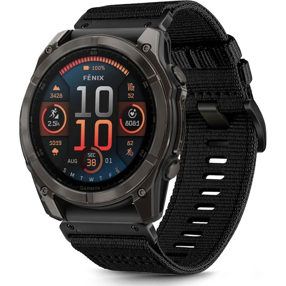 Pasek Tech-Protect Nylon Classic, QuickFit 26 mm do Garmin Fenix 8 Pro (51 mm) / 8 / 7X Pro / 7X / 6X Pro, czarny