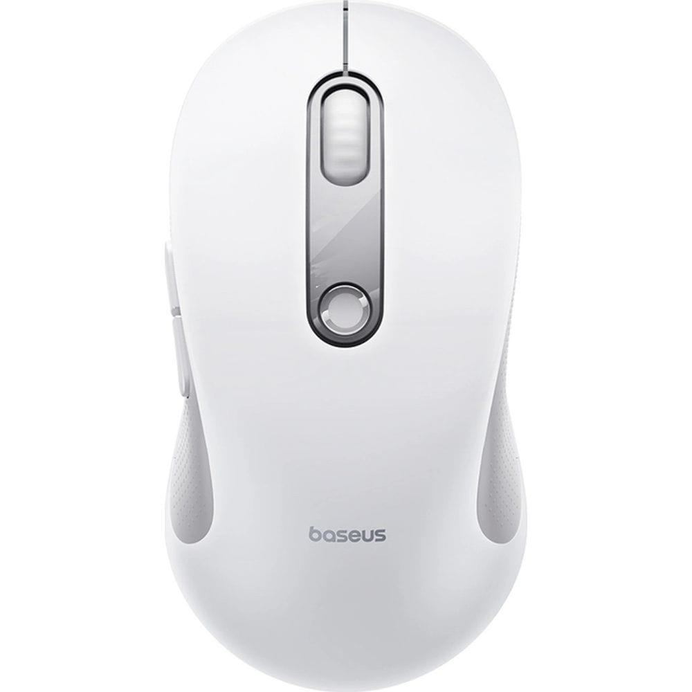 Ergonomiczna mysz bezprzewodowa, Baseus F02, Bluetooth 5.3, 1600 DPI, biało-szara