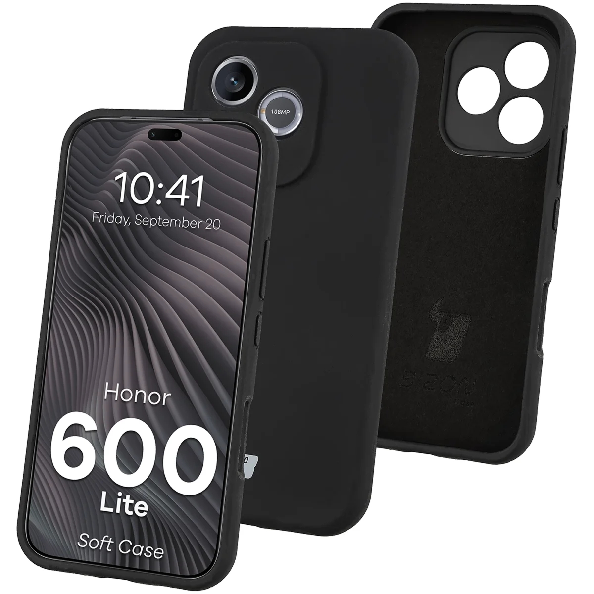 Silikonowe etui Bizon Soft Case do Honor 600 Lite 5G, czarne