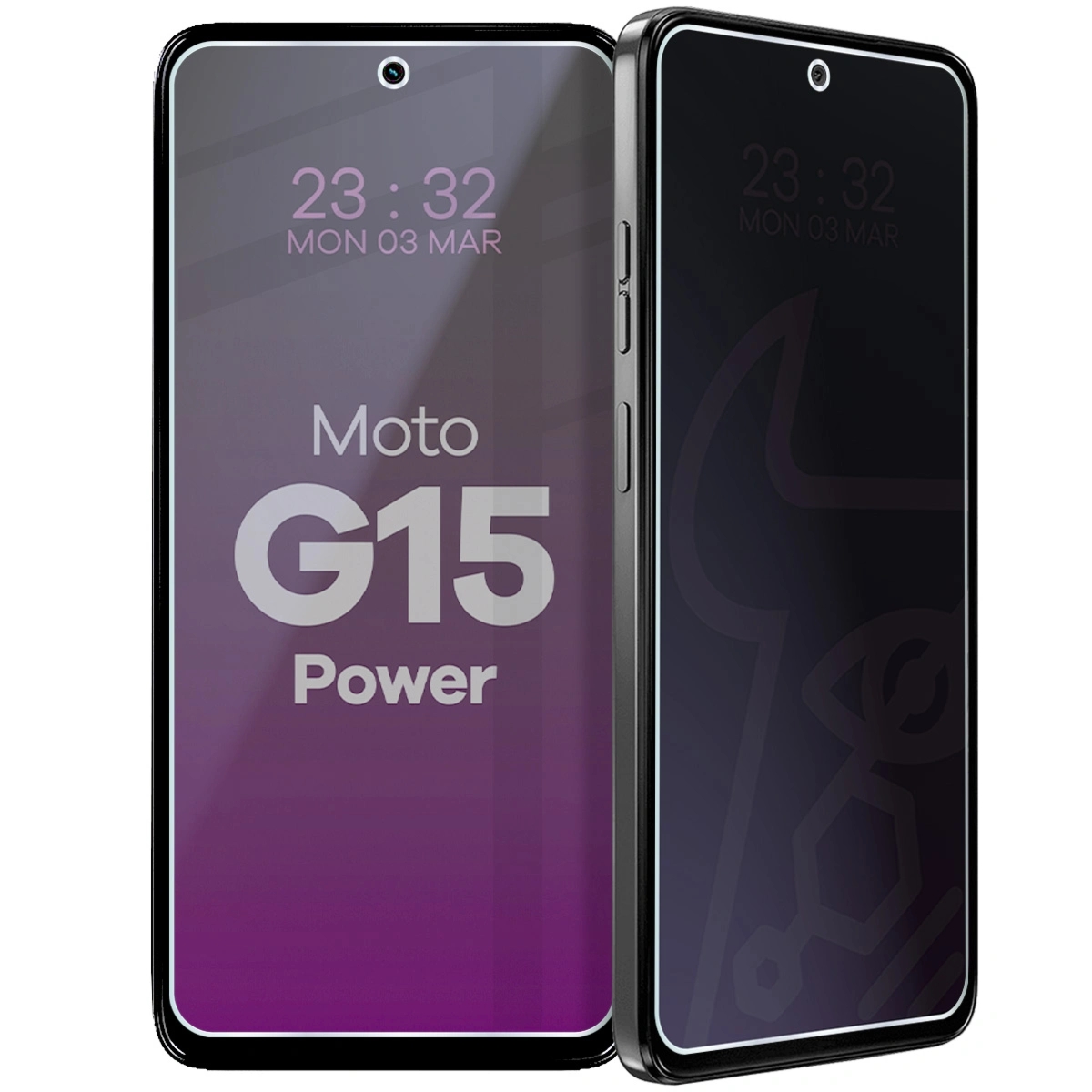 Prywatyzujące szkło hybrydowe Bizon Hybrid Shadow do Motorola Moto G15 Power, matowe