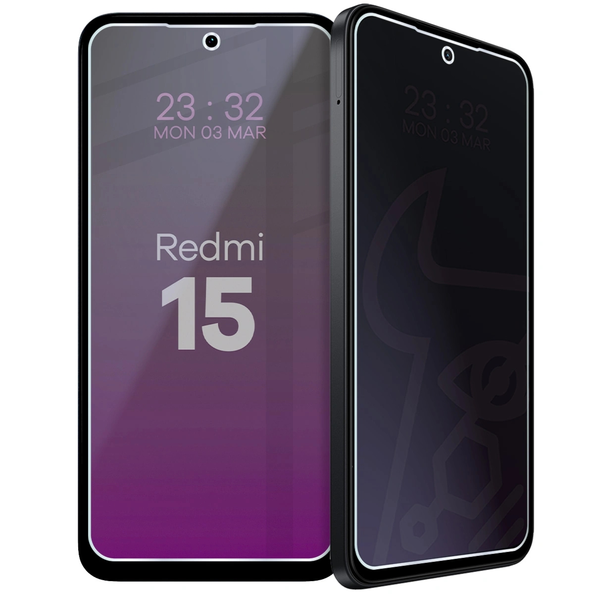 Prywatyzujące szkło hybrydowe Bizon Hybrid Shadow do Xiaomi Redmi 15 5G, matowe