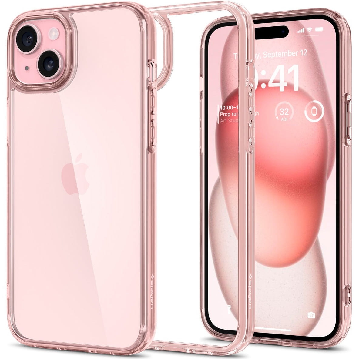 Image of Etui Spigen Ultra Hybrid do iPhone 15, przezroczysto-różowe