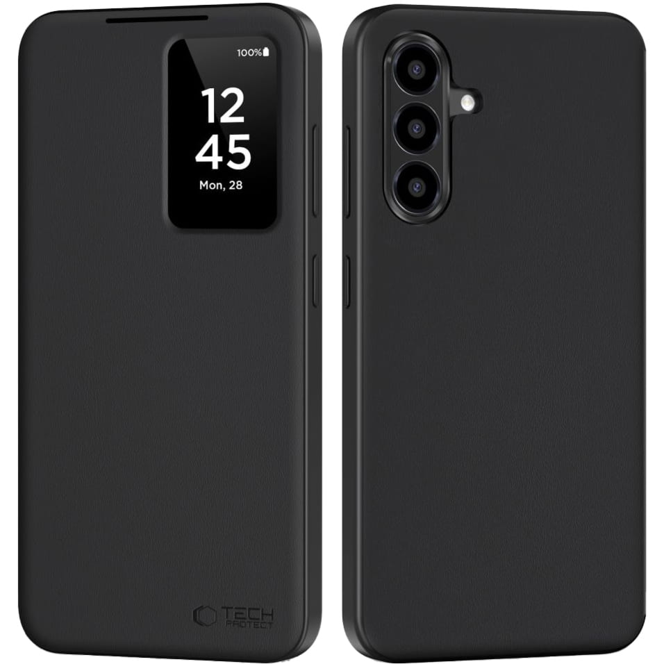 Etui z klapką Tech-Protect Smart Wallet do Galaxy A56 5G, czarne