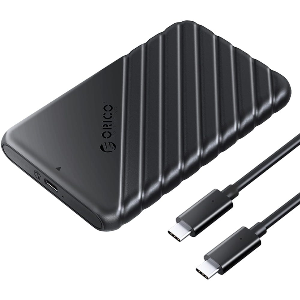 Kieszeń, obudowa na dysk SSD / HDD  2,5” Orico Hard Drive Enclosure, USB-C (5 Gb/s) + kabel USB-C 0,5 m, czarna