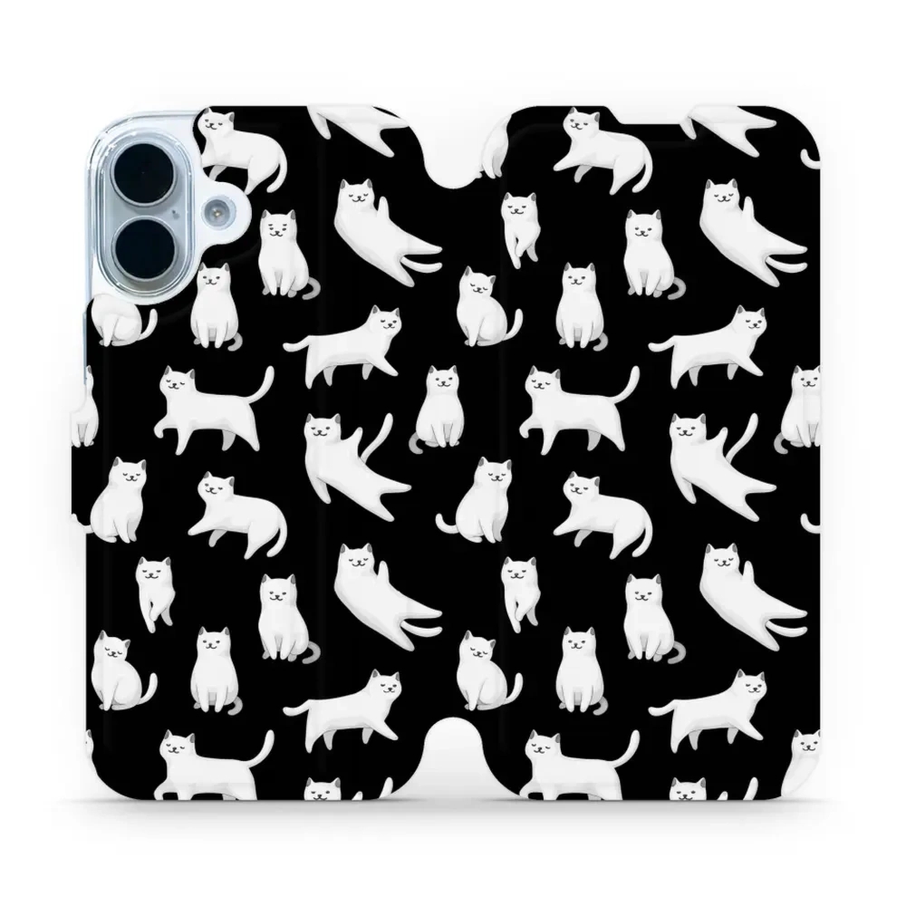 Etui z klapką do iPhone 17, Mobiwear Book, kotki luna