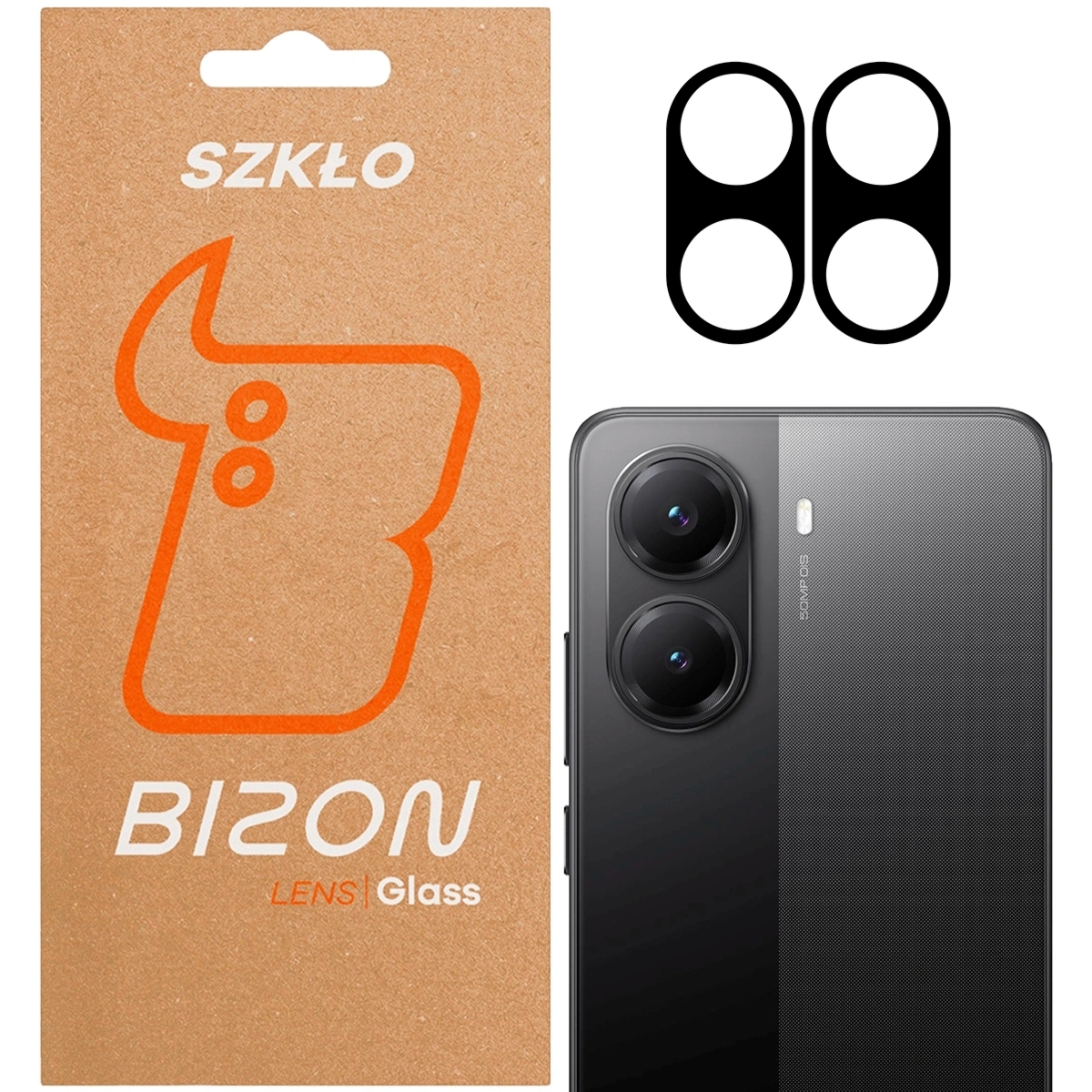 Szkło na aparat Bizon Glass Silk Lens do Xiaomi Poco X7 Pro, 2 sztuki