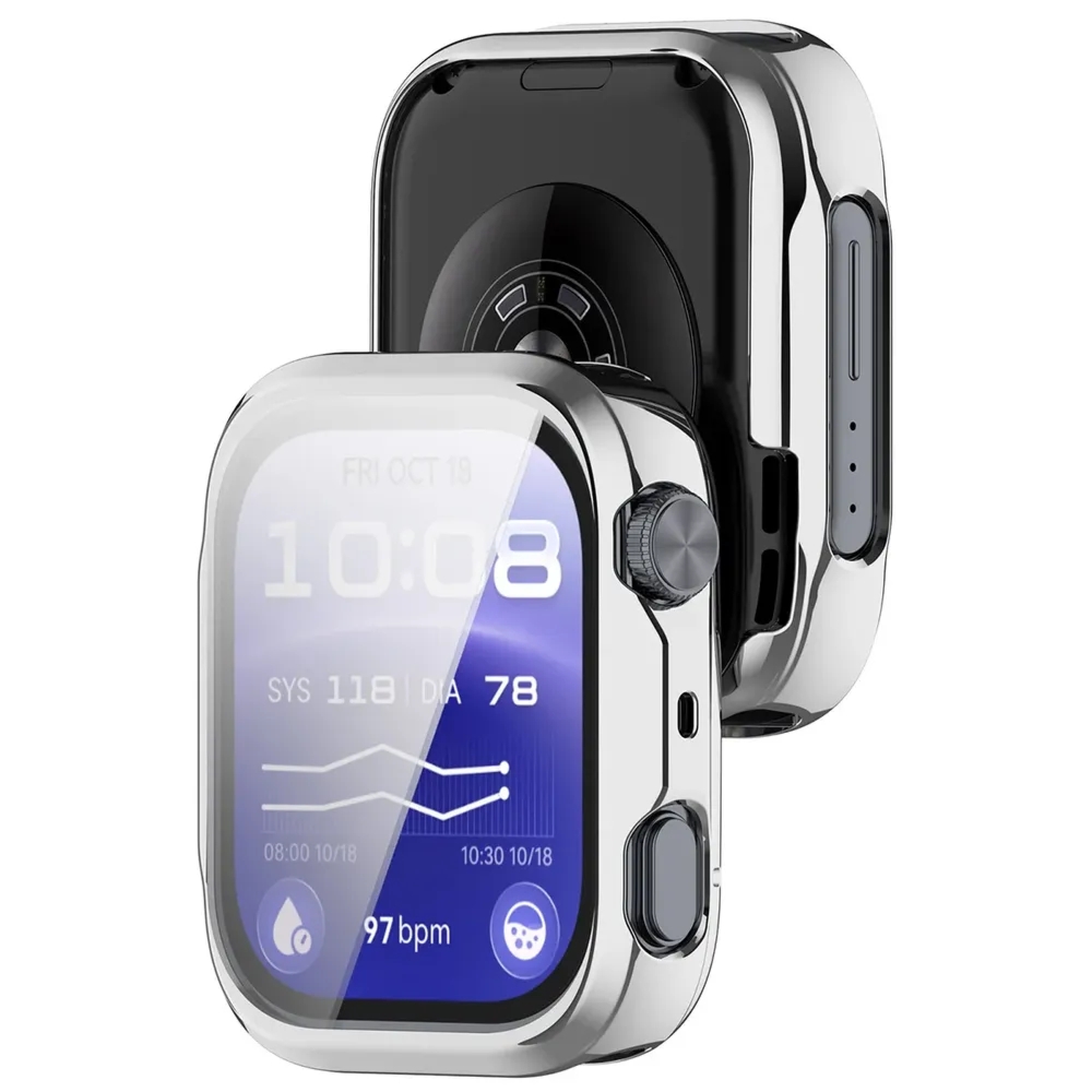 Etui z osłoną ekranu Bizon Case Watch Felipe do Huawei Watch D3, srebrne