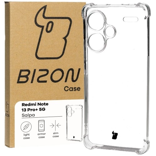 Image of Elastyczne etui Bizon Case Salpa do Xiaomi Redmi Note 13 Pro+ 5G, przezroczyste