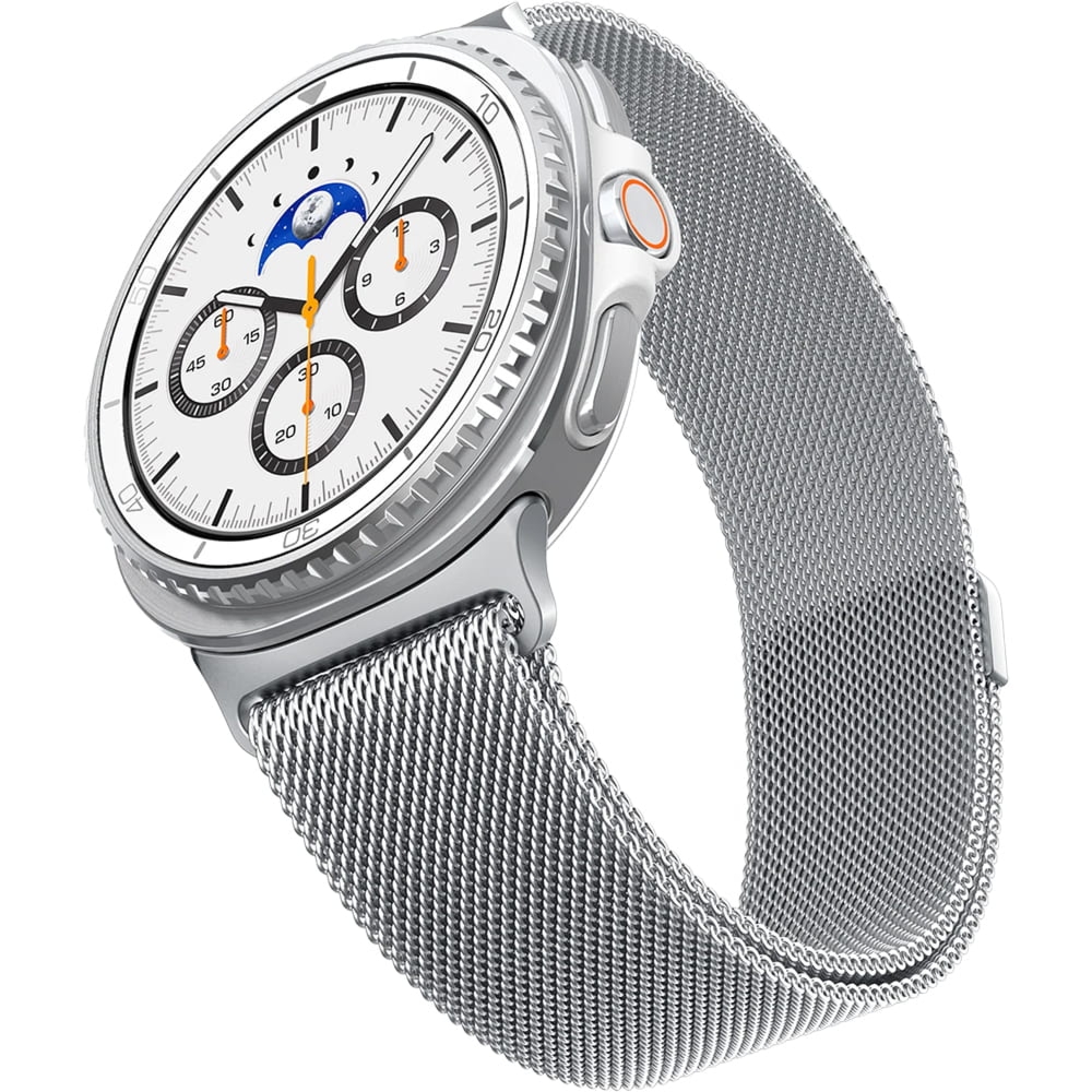 Bransoleta ze stali nierdzewnej Spigen Metal Fit do Galaxy Watch 8 / 8 Classic, srebrna