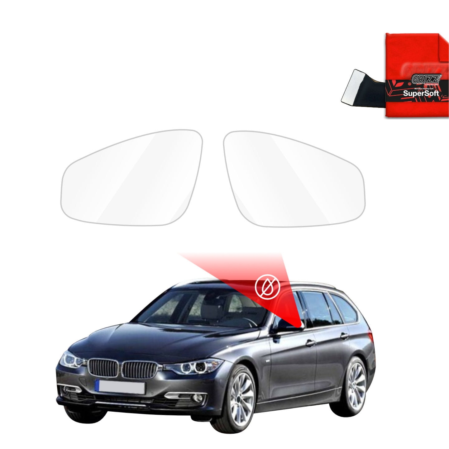 Folia przeciwdeszczowa Grizz Protector na lusterka do BMW 3 F31 Kombi Pre-LCI (2011-2015)