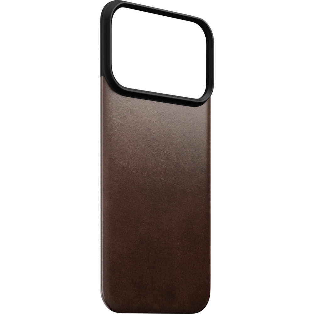 Skórzane etui Nomad Magnetic Leather Back Horween Series do MagSafe do iPhone 18 Pro / 17 Pro, rustykalne brązowe