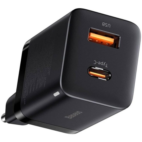 Image of Ładowarka sieciowa Baseus Super Si Pro QC PD USB-A, USB-C, 30W, czarna