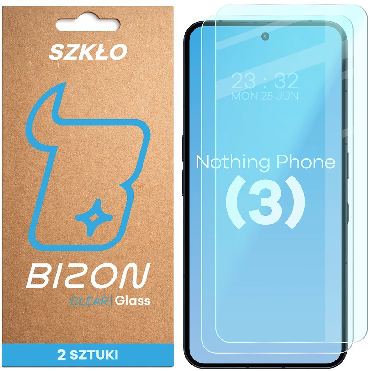 Szkło hartowane Bizon Glass Clear Duo do Nothing Phone (3), 2 sztuki