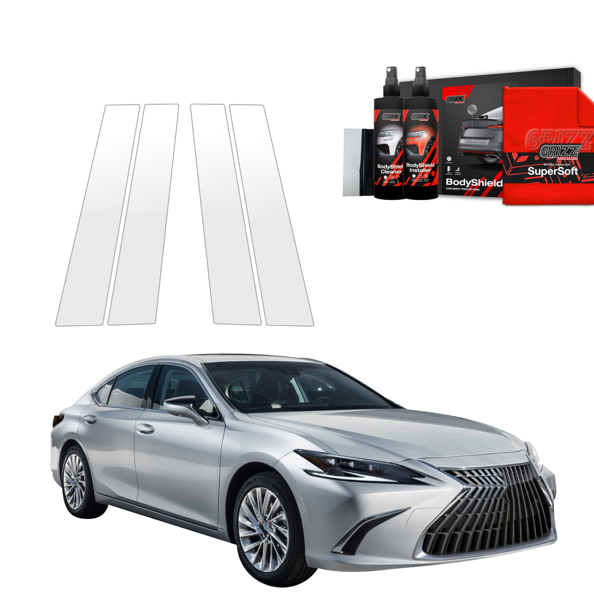 4w1 Folia ochronna na słupki Grizz Protector do Lexus ES 300h (2021-2024)