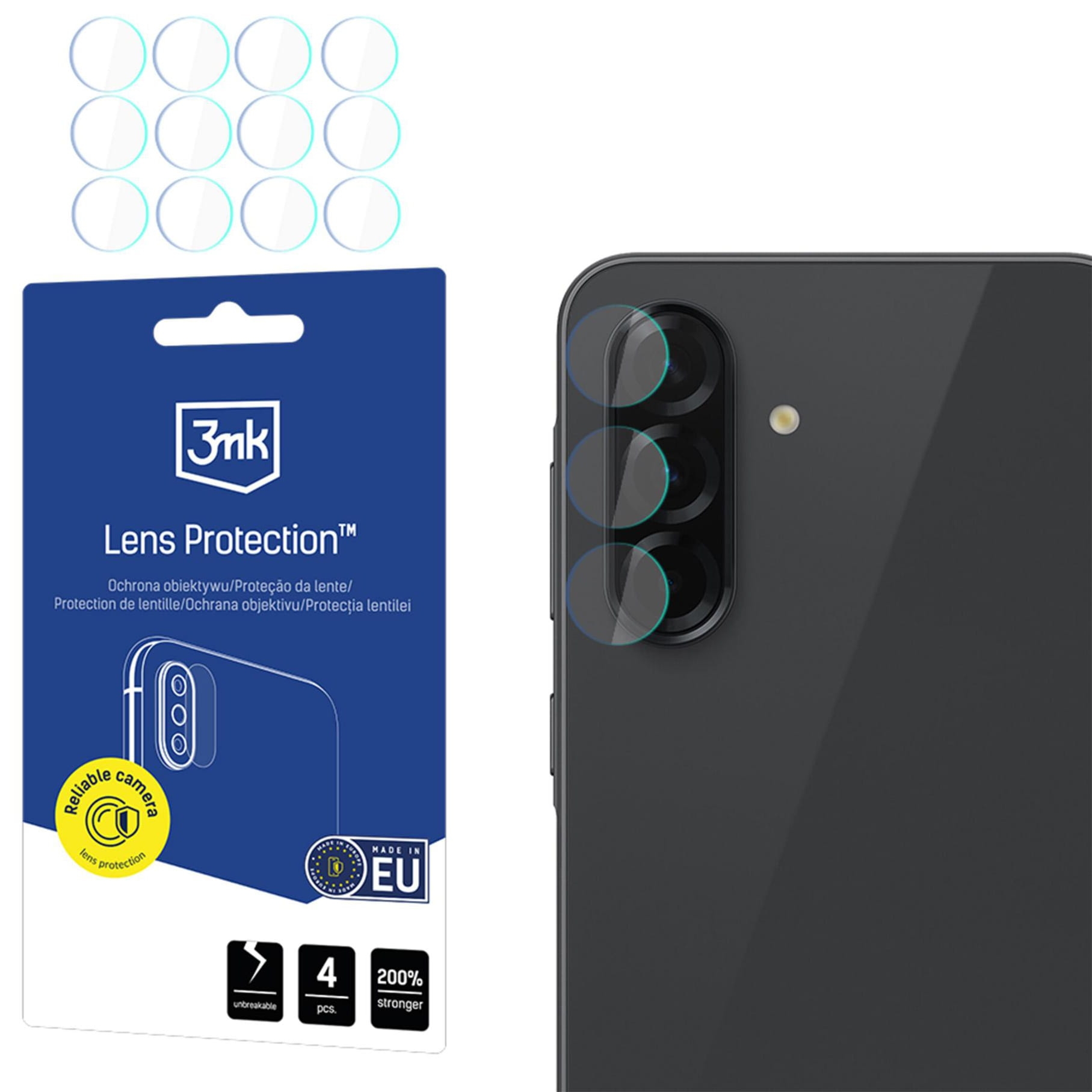 OUTLET: Osłona na aparat 3mk Lens Protection do  Galaxy A37 5G /  A57 5G, 4 zestawy