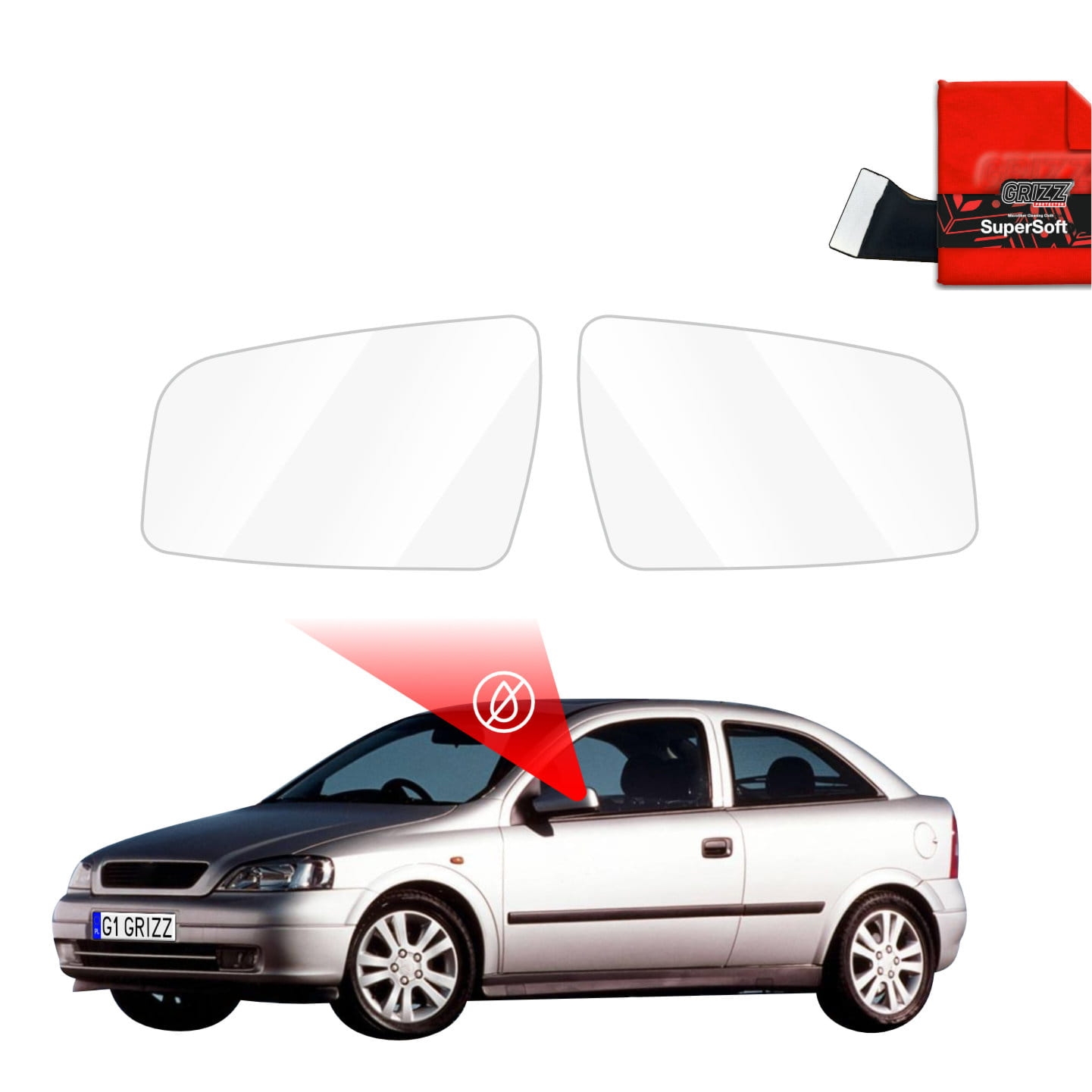 Folia przeciwdeszczowa Grizz Protector na lusterka do Opel Astra G Hatchback 3D (1998-2009)