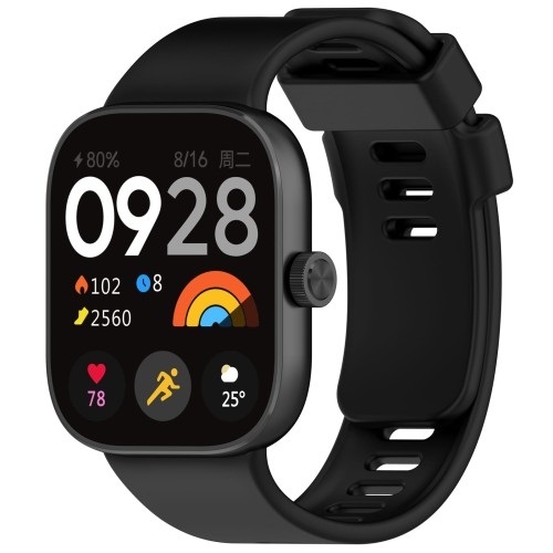 Image of Pasek Bizon Strap Watch Silicone do Xiaomi Redmi Watch 4 / Xiaomi Band 8 Pro, czarny