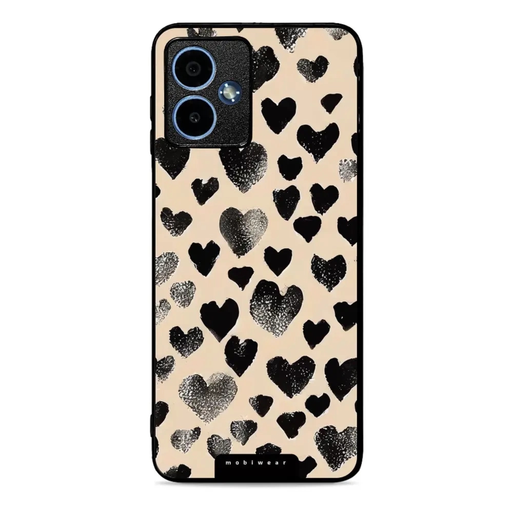 Etui ochronne do Motorola Moto G14, Mobiwear Glossy Case, beżowa miłość