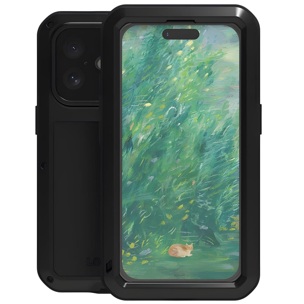 OUTLET: Etui pancerne + szkło LOVE MEI Powerful do iPhone 16, czarne