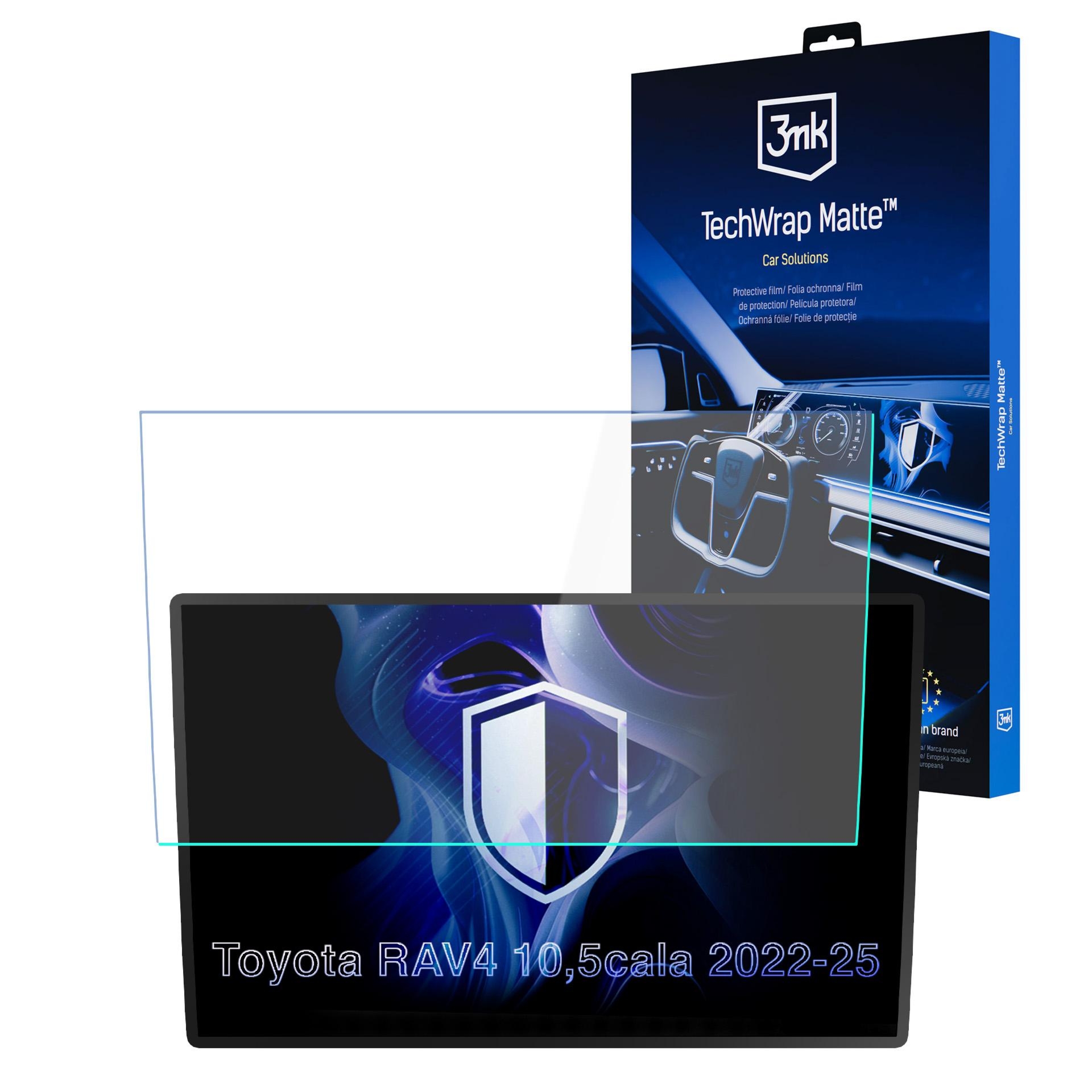 Matowa folia ochronna na ekran nawigacji do Toyota RAV4 (2022 – ), 3mk TechWrap Matte