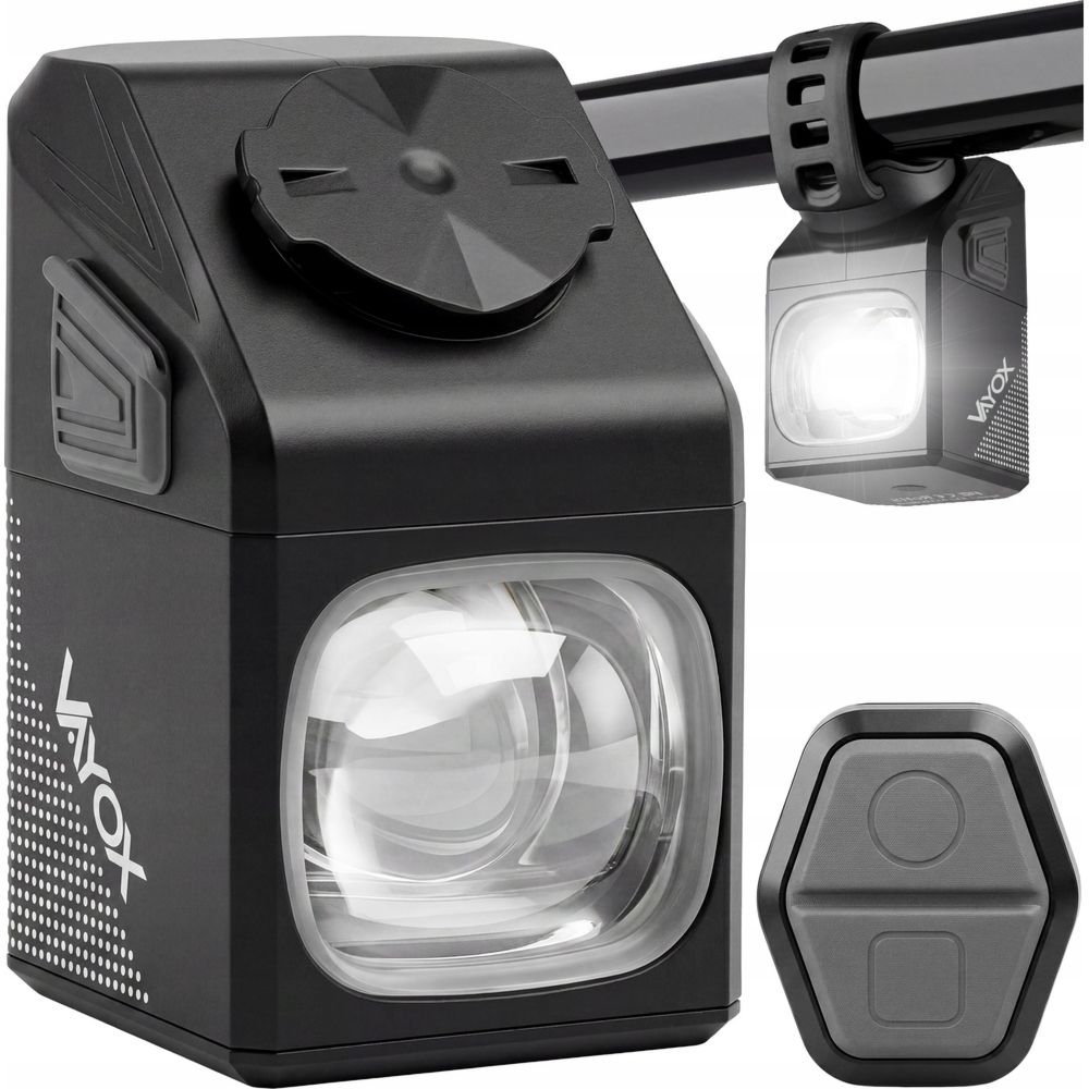 Lampka rowerowa przednia 1000lm z pilotem, Vayox VAF1000PRO, czarna