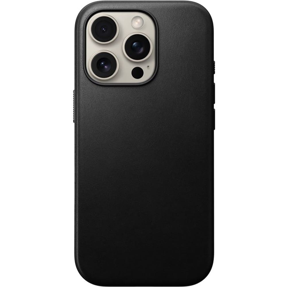 Image of Skórzane etui Nomad Modern Leather do MagSafe, do iPhone 16 Pro, czarne