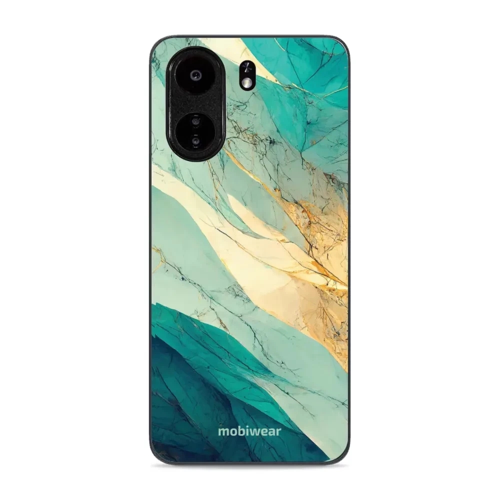 Etui ochronne do Xiaomi Poco C65, Mobiwear Glossy Case, turkusowy marmur