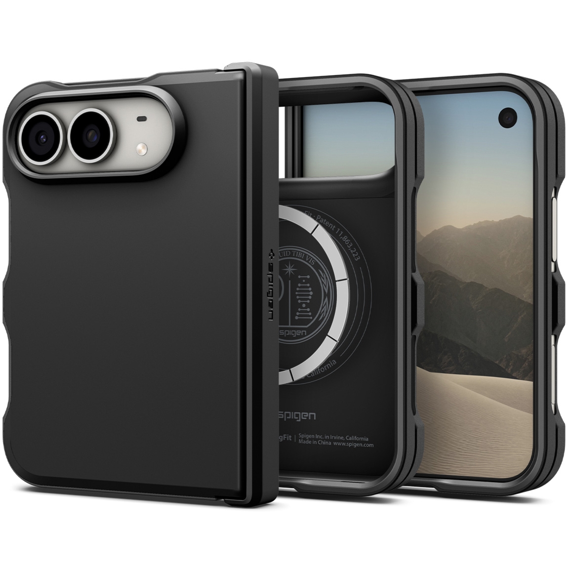Etui Spigen Tough Armor Pro Mag do MagSafe do iPhone Duo, czarne