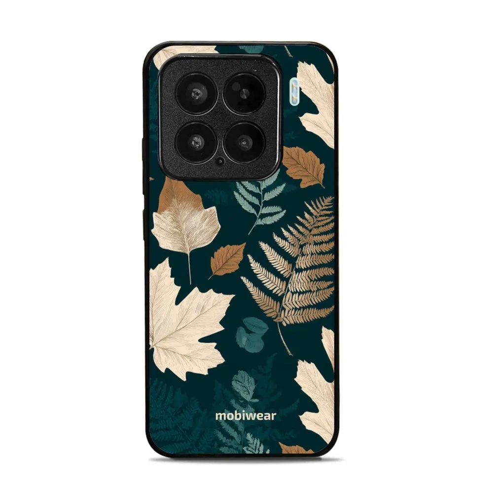 Etui ochronne do Xiaomi 15, Mobiwear Glossy Case, zielnik z liści i paproci