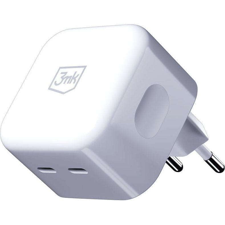 Image of Ładowarka sieciowa 3mk Hyper GaN Charger 35W, USB-C, QC, PD, biała