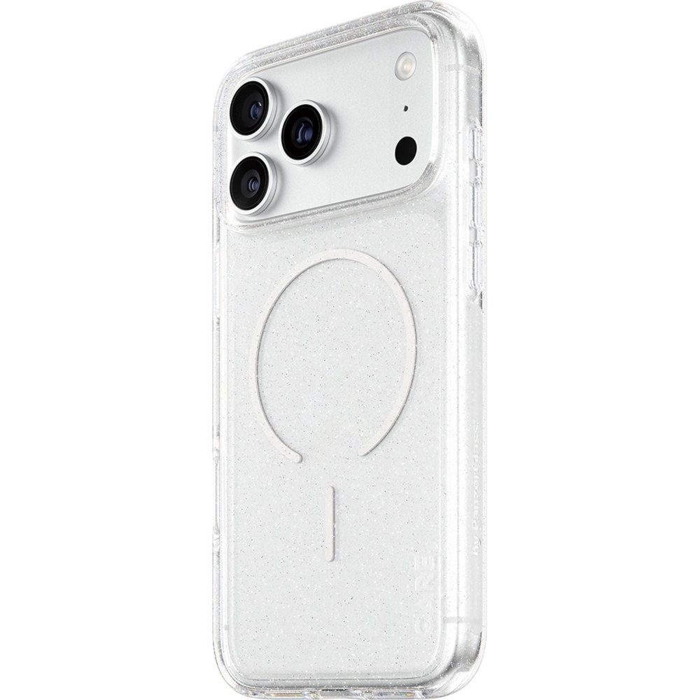 Etui CARE by PanzerGlass Flagship Star Lit Case do MagSafe do iPhone 18 Pro Max / 17 Pro Max, przezroczyste z brokatem