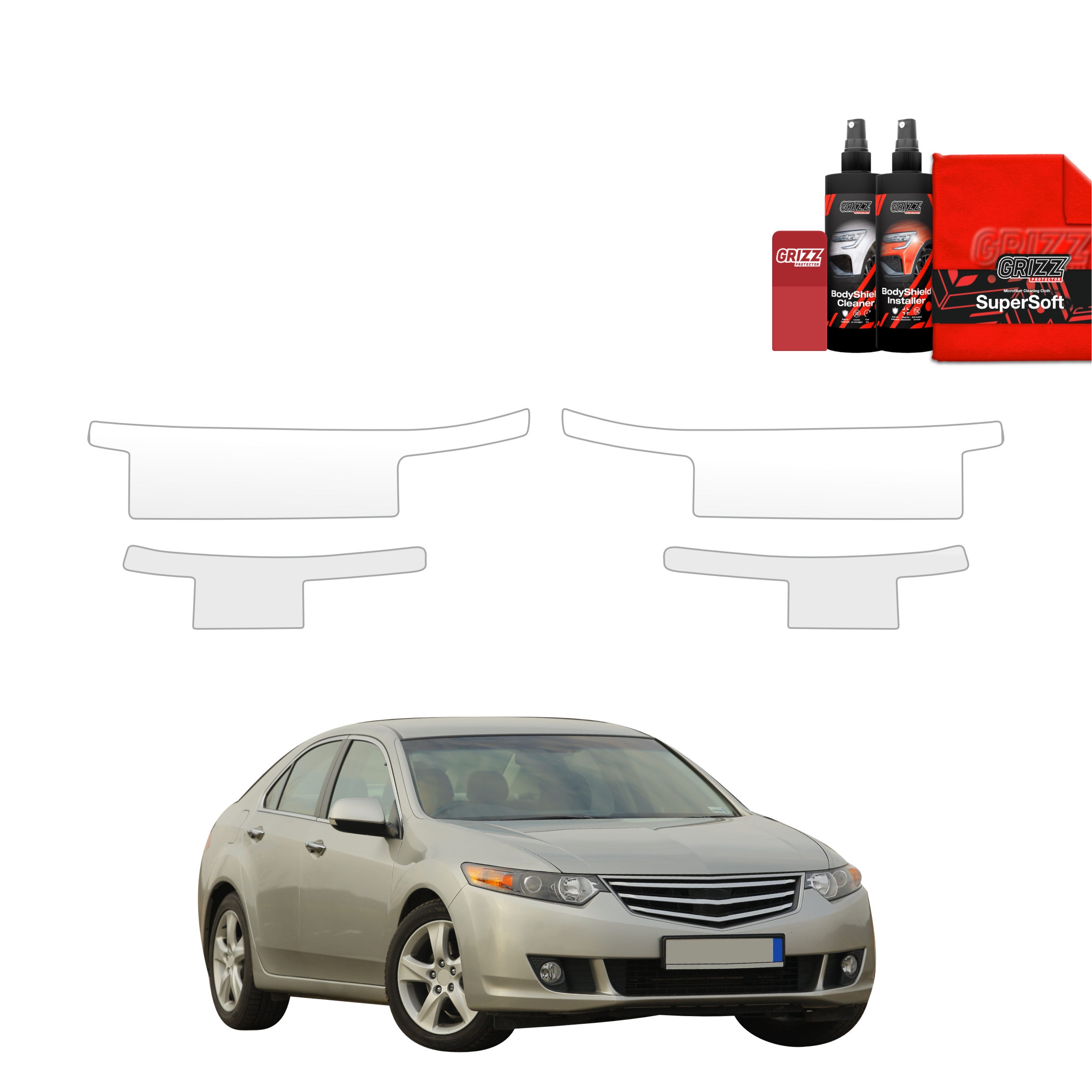 4w1 Bezbarwna folia ochronna Grizz Protector na progi Honda Accord Sedan 5D (2021-2026)