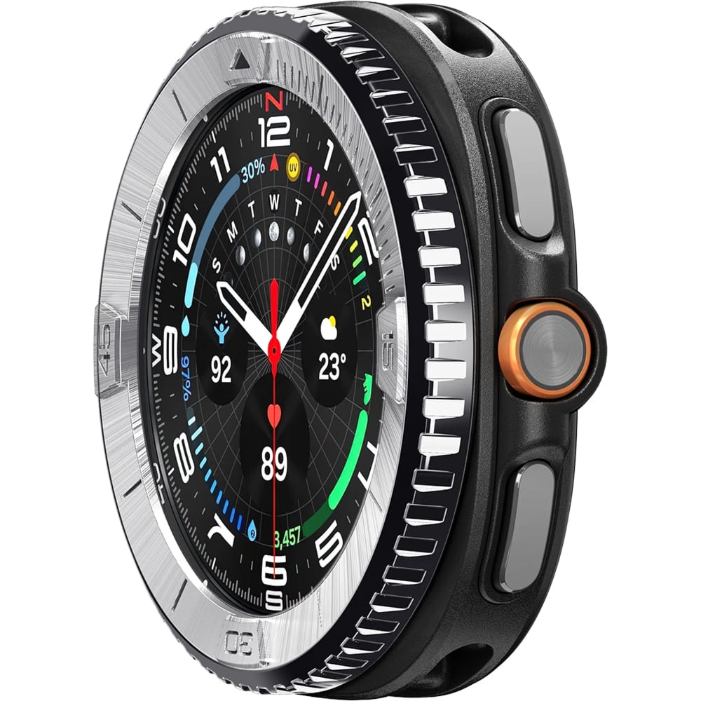 Osłona na bezel Spigen Bezel Tune Pilot do Galaxy Watch 8 Classic 46 mm, srebrna