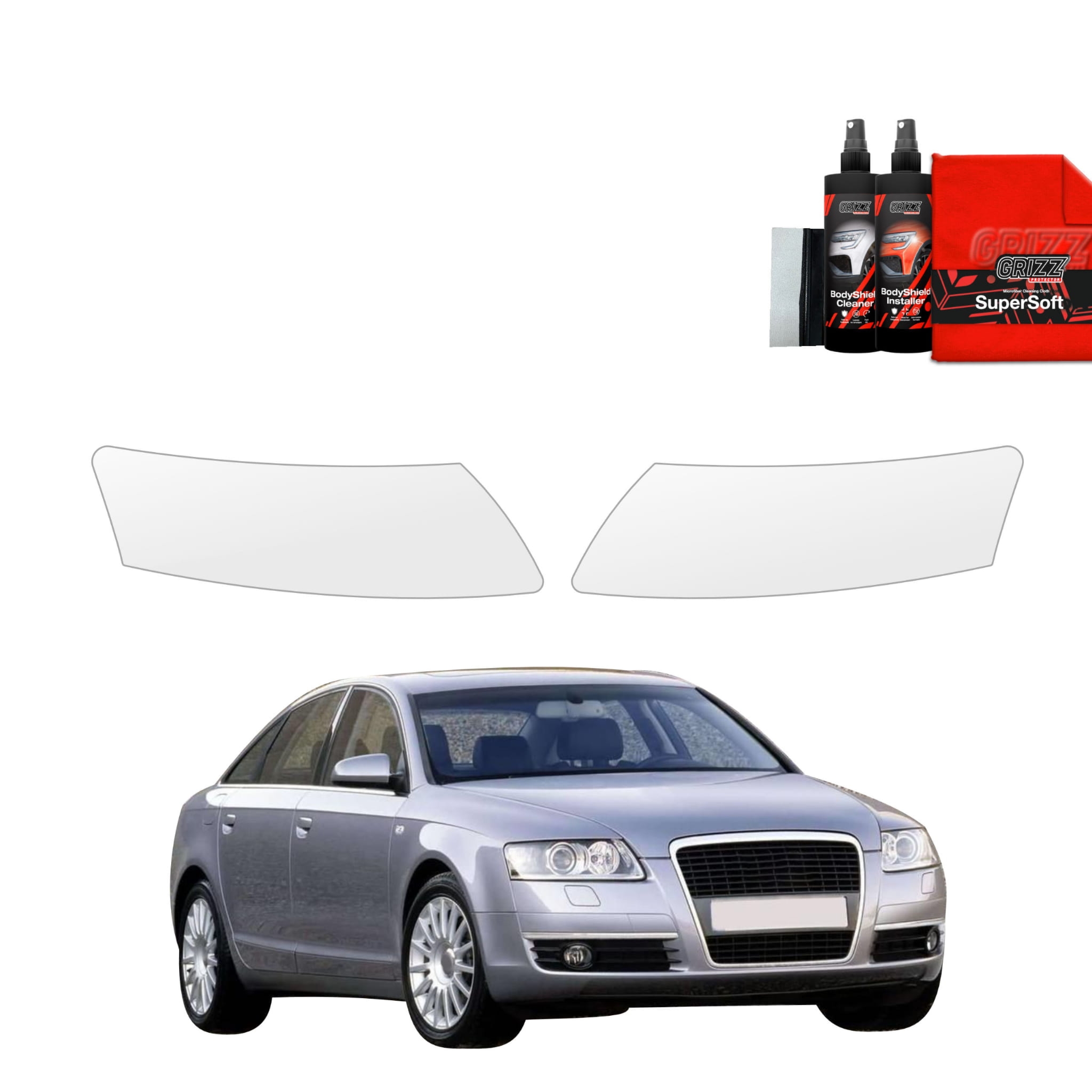 2w1 Folia ochronna na lampy Grizz Protector do Audi A6 C6 Sedan 4D (2004-2008)