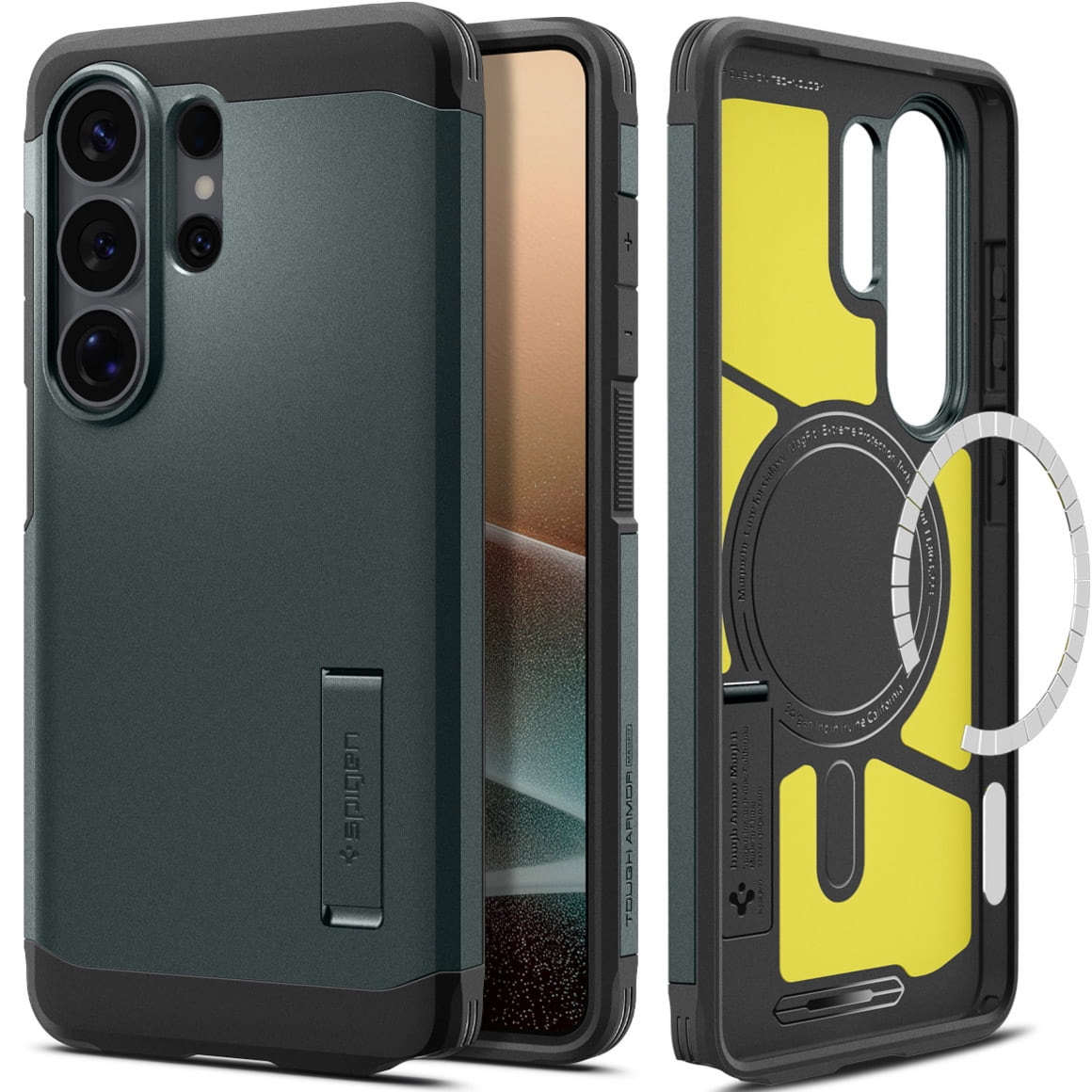 Etui Spigen Tough Armor Mag do MagSafe do Galaxy S26 Ultra, zielone