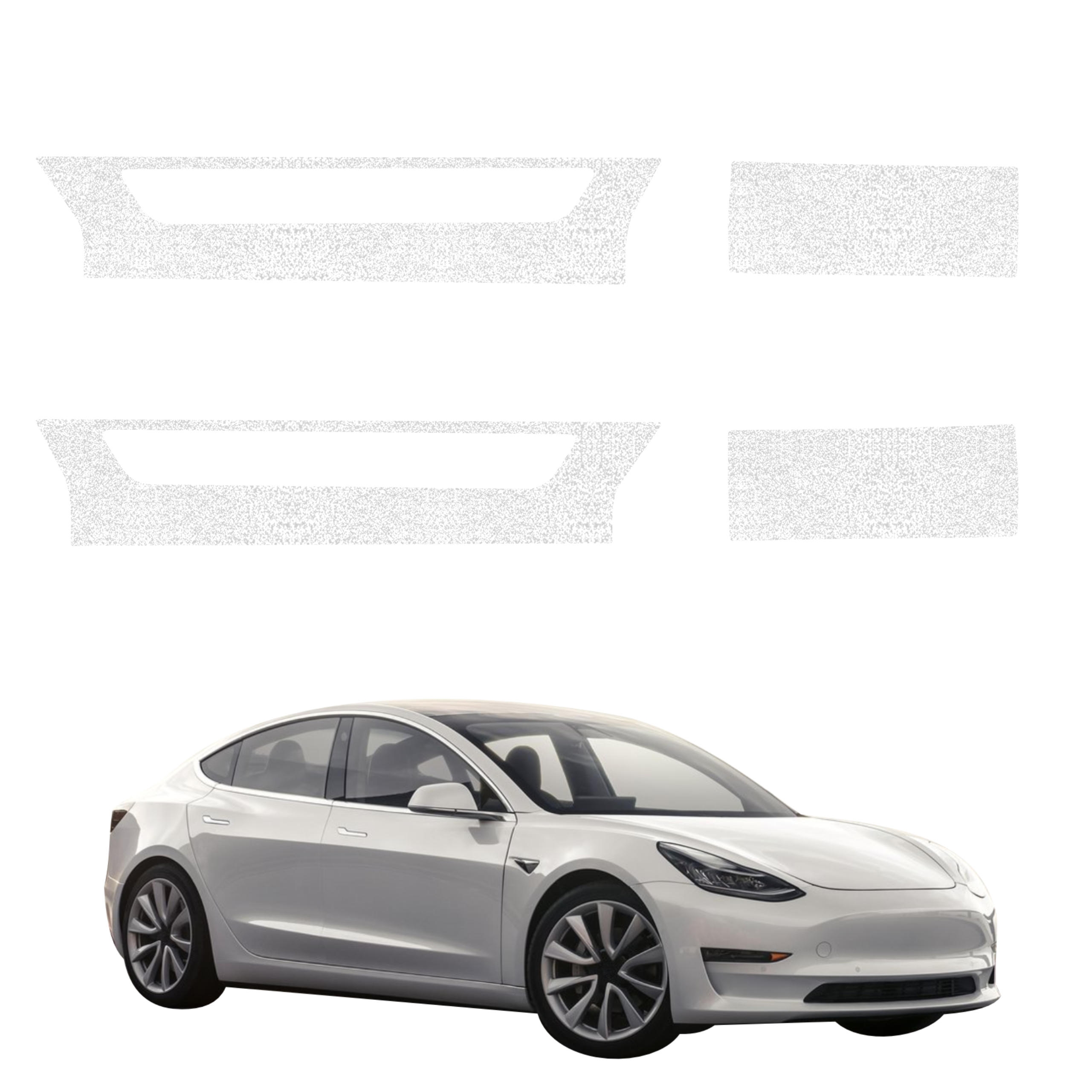 4w1 Biała powłoka techniczna Grizz Protector na progi Tesla Model 3 (2017-2020)