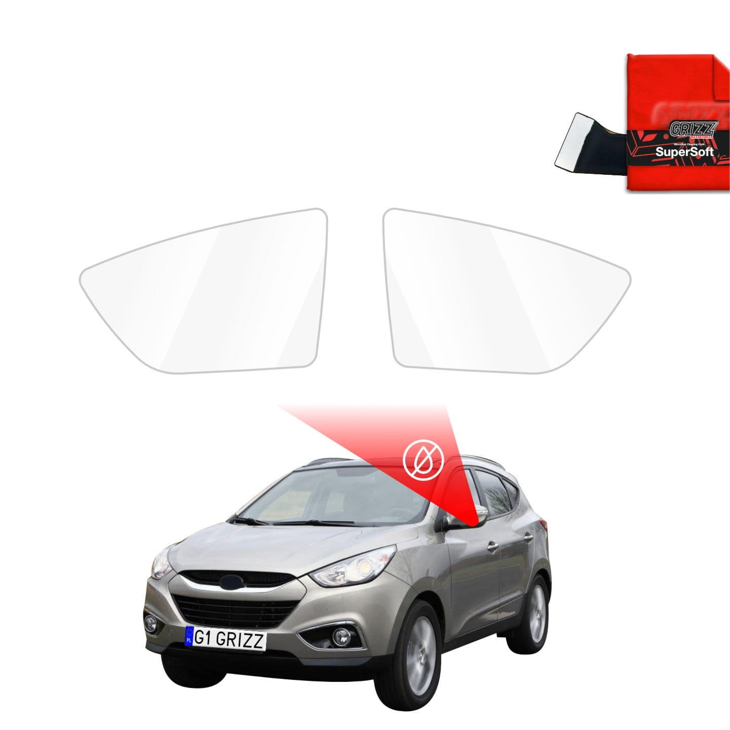 Folia przeciwdeszczowa Grizz Protector na lusterka do Hyundai ix35 (2009-2013)